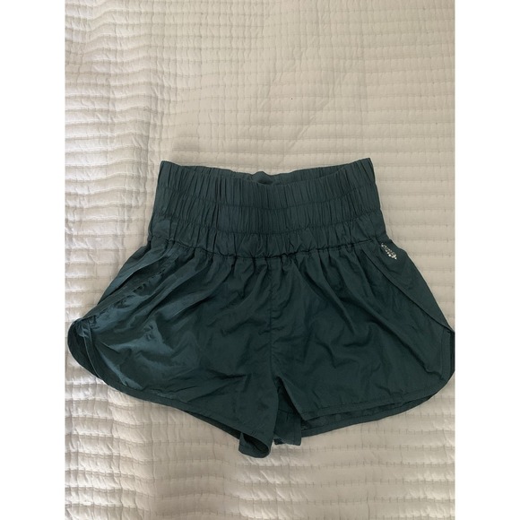 Free People Pants - Free‎ People Movement The Way Home Shorts Sz M Peacock Blue Split Hem Running